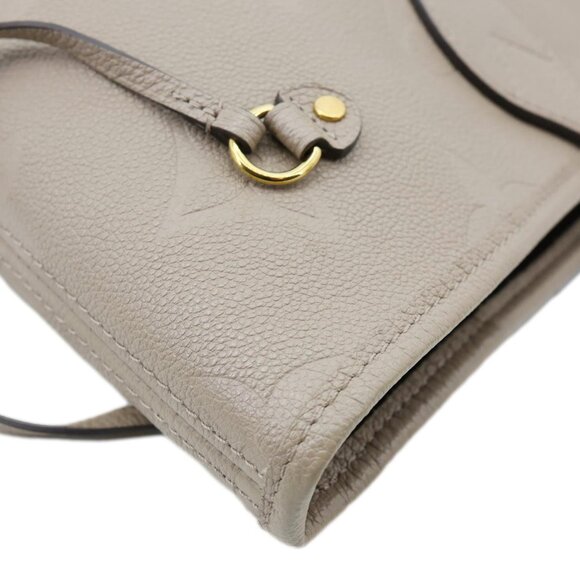 Louis Vuitton Neverfull MM Empreinte Leather Tote Shoulder Bag Beige - Picture 5 of 11